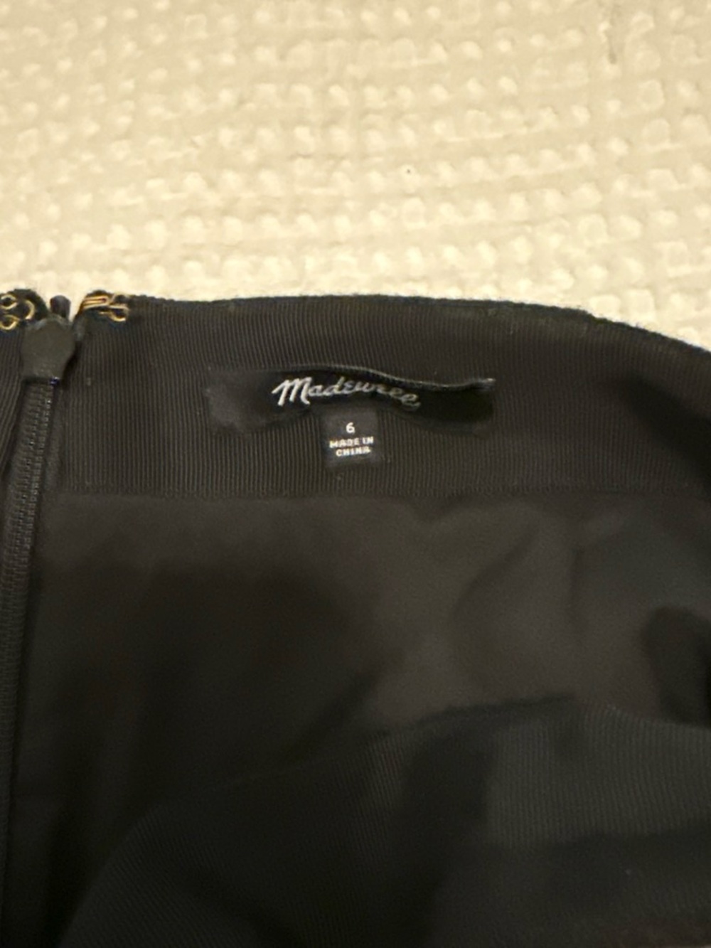 Madewell Black Windowpane Mini Skirt - Picture 2 of 2